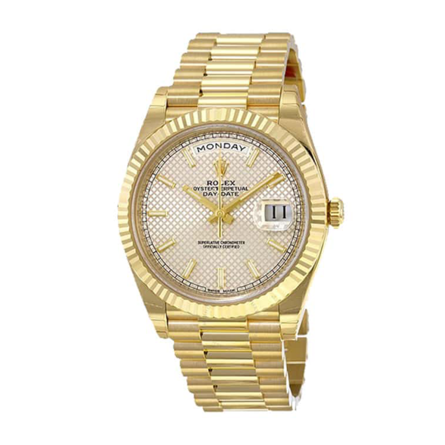 Rolex Day-Date 228238-0004 “Diagonal Silver” Premium 1:1 Rolex Day-Date 228238-0004 “Diagonal Silver” Premium 1:1