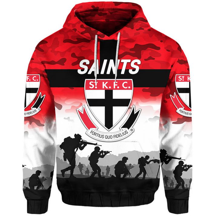 AFL St Kilda Saints ANZAC Simple Style Pullover Hoodie AFL St Kilda Saints ANZAC Simple Style Pullover Hoodie