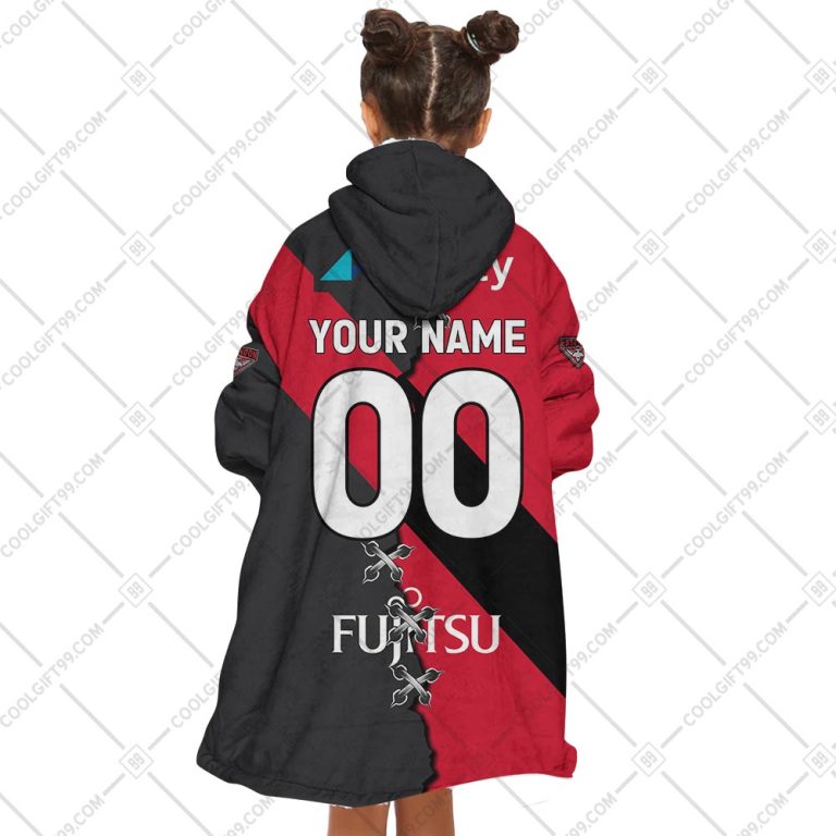AFL Essendon Bombers Custom Name Number 2023 Mix Guernsey V2 Fleece Oodie AFL Essendon Bombers Custom Name Number 2023 Mix Guernsey V2 Fleece Oodie