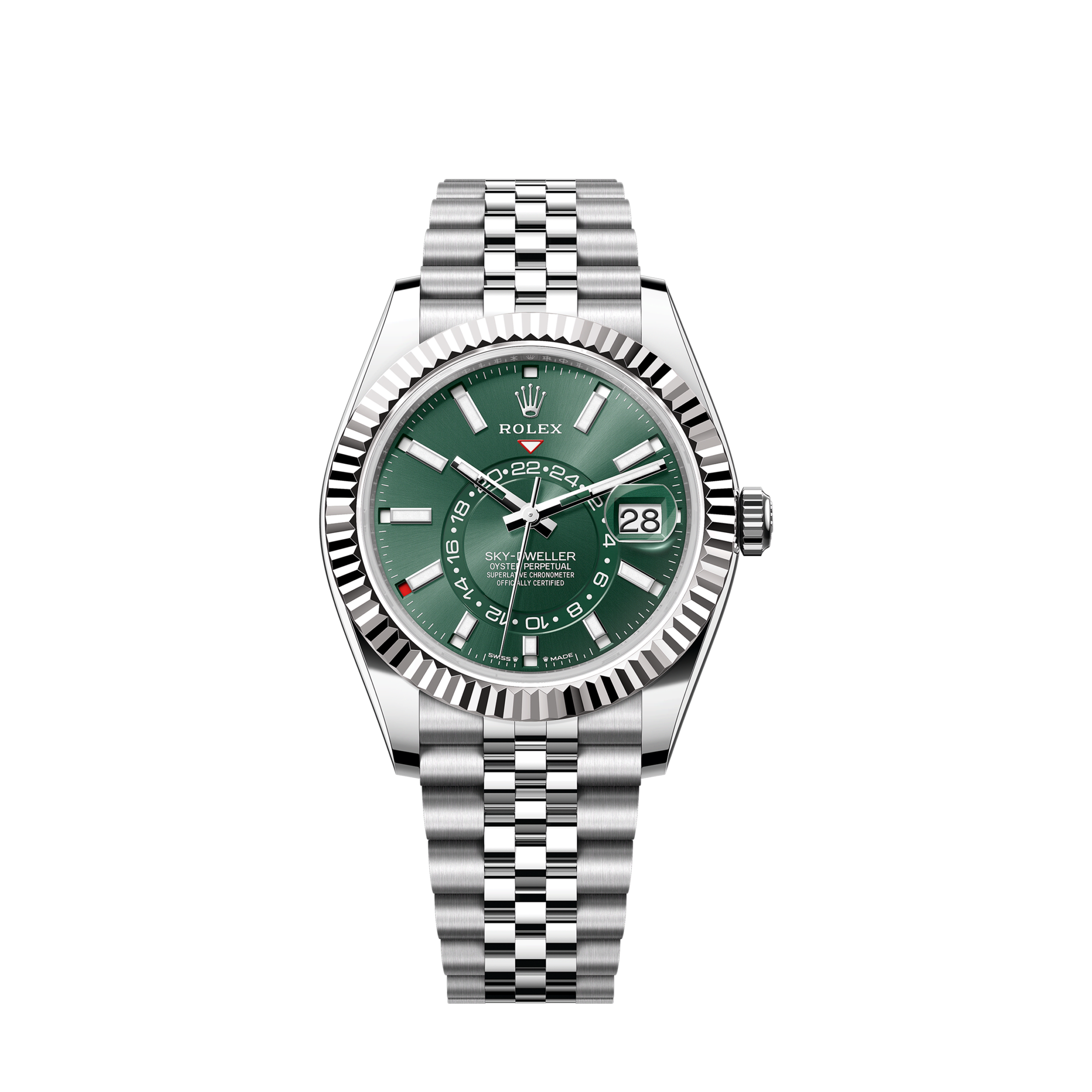 Rolex Sky-Dweller, 42mm, Oystersteel and 18k White Gold, Green, Jubilee, Ref# 336934-0002 1:1 Rolex Sky-Dweller, 42mm, Oystersteel and 18k White Gold, Green, Jubilee, Ref# 336934-0002 1:1