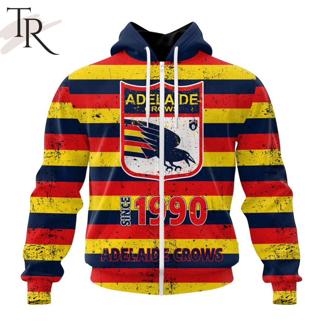 AFL Adelaide Crows Special Retro Heritage Design Hoodie – Torunstyle AFL Adelaide Crows Special Retro Heritage Design Hoodie – Torunstyle