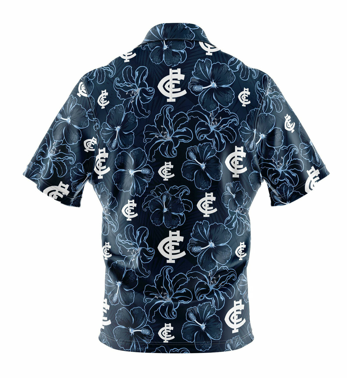 AFL Carlton Blues Floral Hawaiian Shirt AFL Carlton Blues Floral Hawaiian Shirt