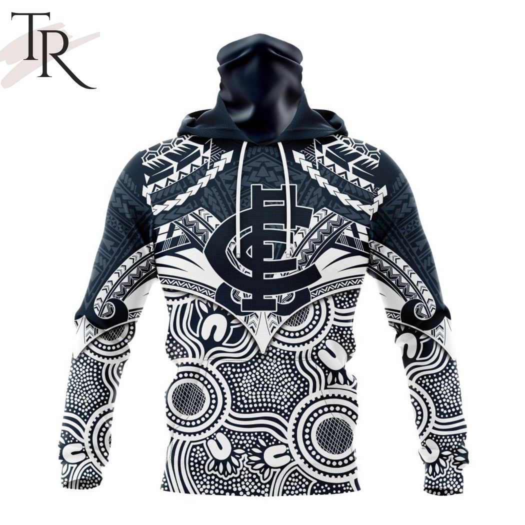 AFL Carlton Football Club Special Indigenous Mix Polynesian Design Hoodie – Torunstyle AFL Carlton Football Club Special Indigenous Mix Polynesian Design Hoodie – Torunstyle