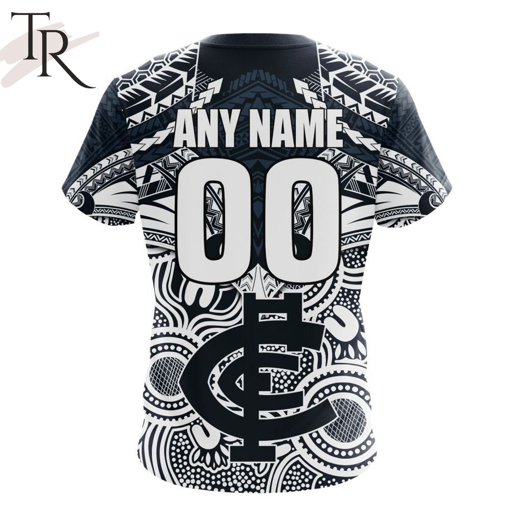 AFL Carlton Football Club Special Indigenous Mix Polynesian Design Hoodie – Torunstyle AFL Carlton Football Club Special Indigenous Mix Polynesian Design Hoodie – Torunstyle