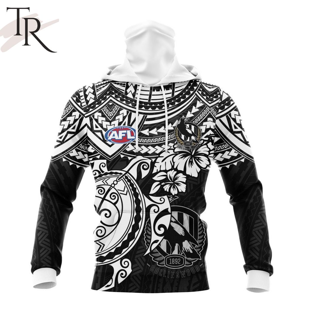 AFL Collingwood Football Club Polynesian Concept Kits Hoodie – Torunstyle AFL Collingwood Football Club Polynesian Concept Kits Hoodie – Torunstyle