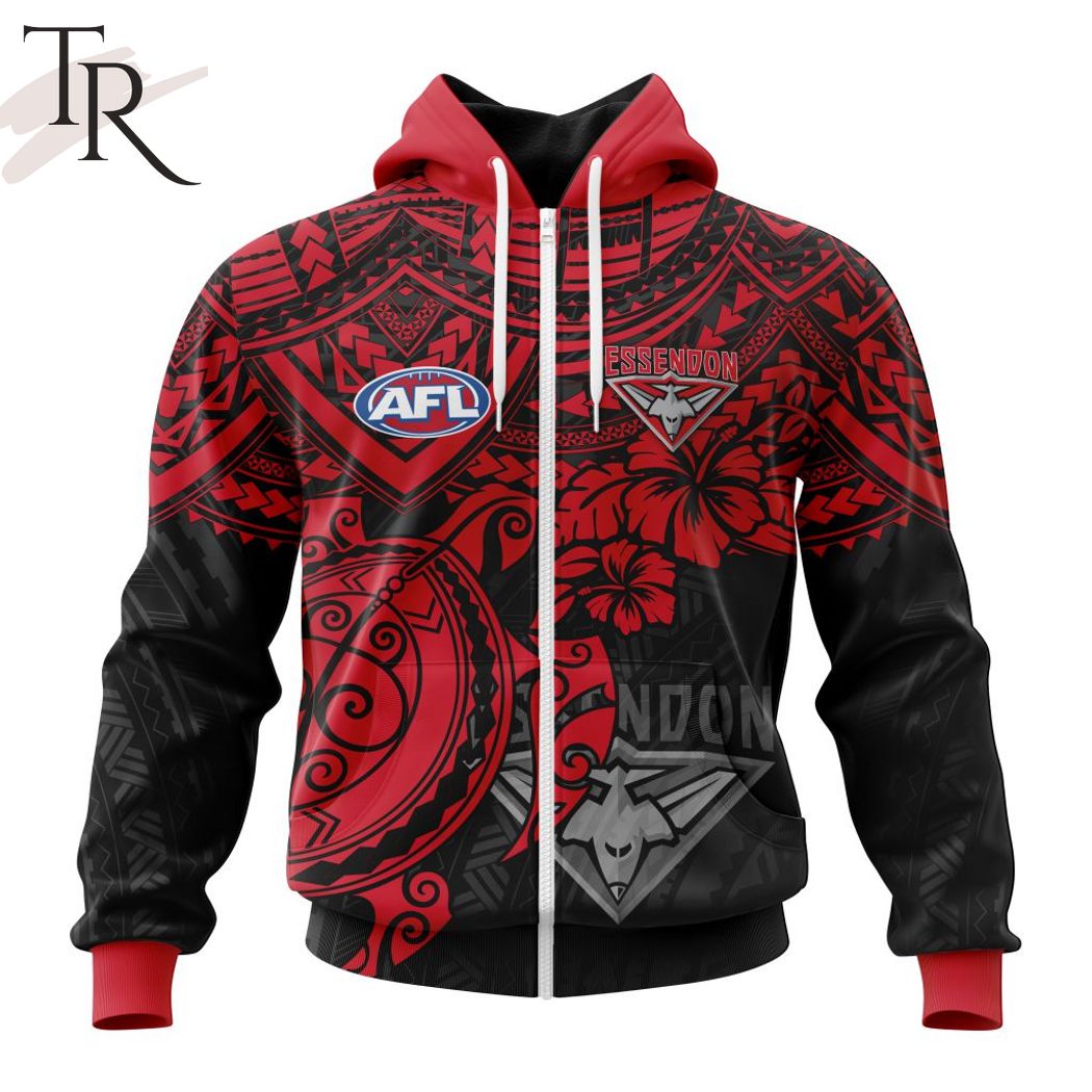 AFL Essendon Football Club Polynesian Concept Kits Hoodie – Torunstyle AFL Essendon Football Club Polynesian Concept Kits Hoodie – Torunstyle