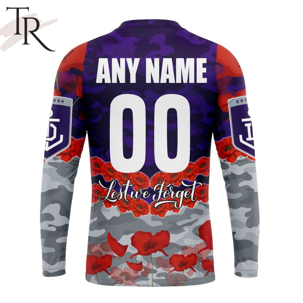 AFL Fremantle Dockers Special ANZAC Day Design Lest We Forget Hoodie AFL Fremantle Dockers Special ANZAC Day Design Lest We Forget Hoodie