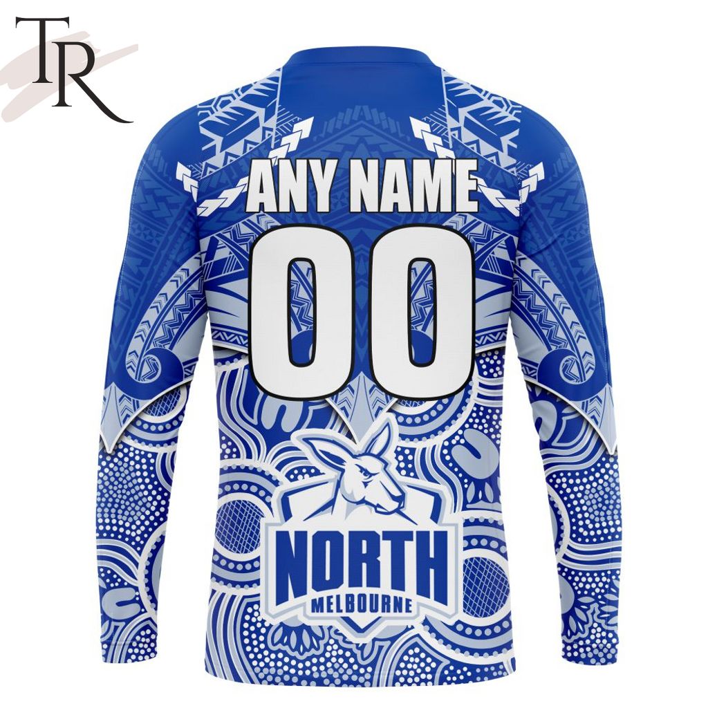 AFL North Melbourne Football Club Special Indigenous Mix Polynesian Design Hoodie – Torunstyle AFL North Melbourne Football Club Special Indigenous Mix Polynesian Design Hoodie – Torunstyle