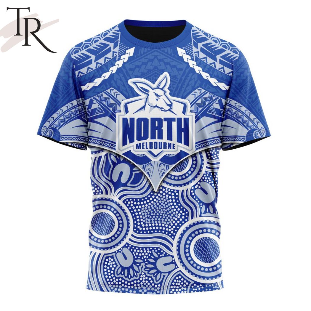 AFL North Melbourne Football Club Special Indigenous Mix Polynesian Design Hoodie – Torunstyle AFL North Melbourne Football Club Special Indigenous Mix Polynesian Design Hoodie – Torunstyle