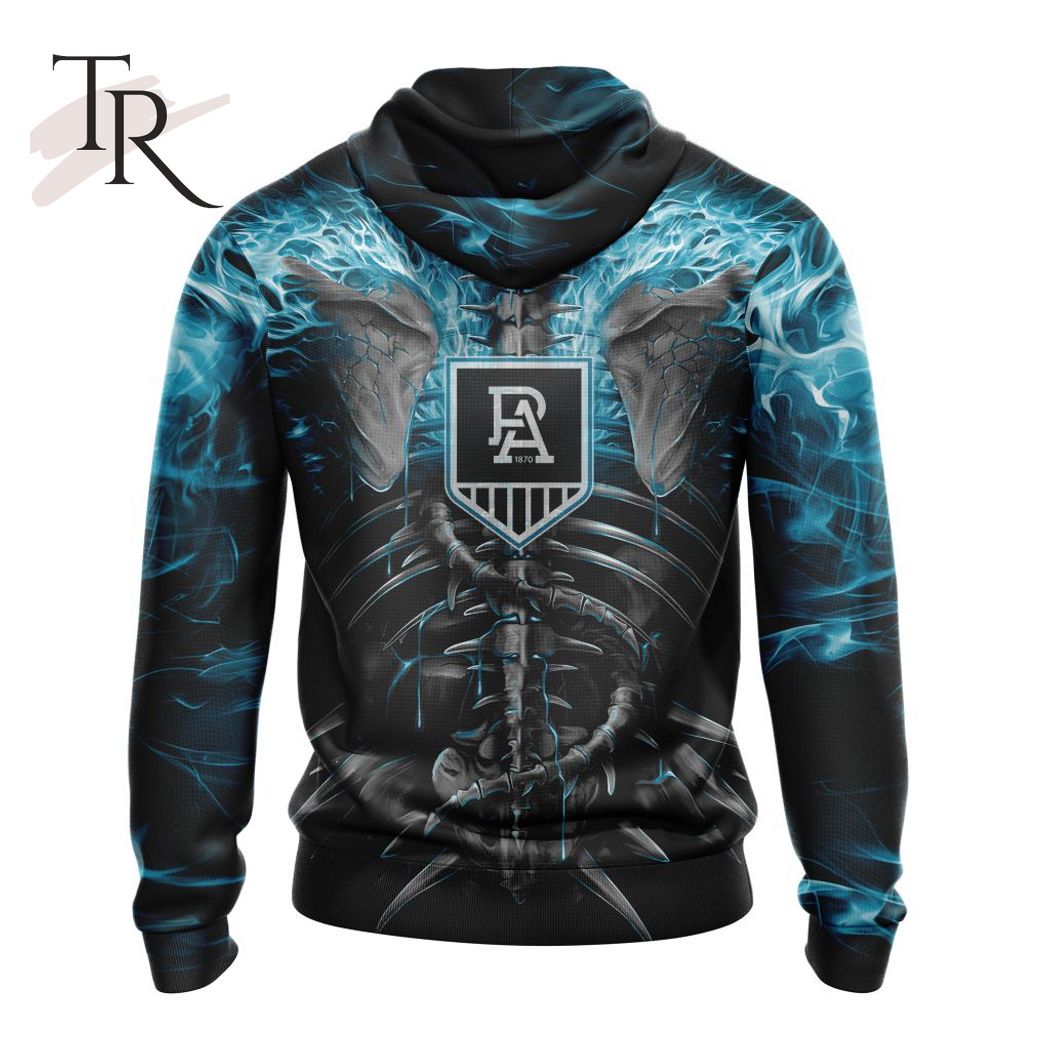 AFL Port Adelaide Football Club Special Skull Art Design Hoodie AFL Port Adelaide Football Club Special Skull Art Design Hoodie