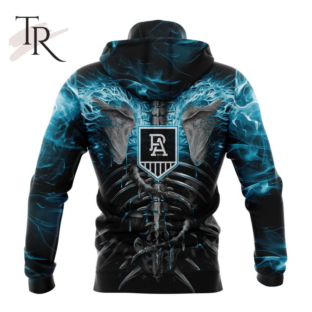 AFL Port Adelaide Football Club Special Skull Art Design Hoodie AFL Port Adelaide Football Club Special Skull Art Design Hoodie
