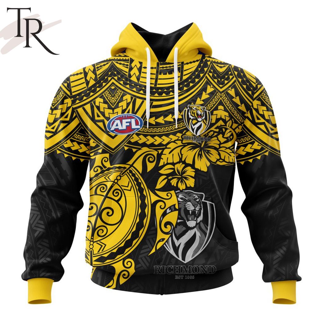 AFL Richmond Tigers Polynesian Concept Kits Hoodie – Torunstyle AFL Richmond Tigers Polynesian Concept Kits Hoodie – Torunstyle