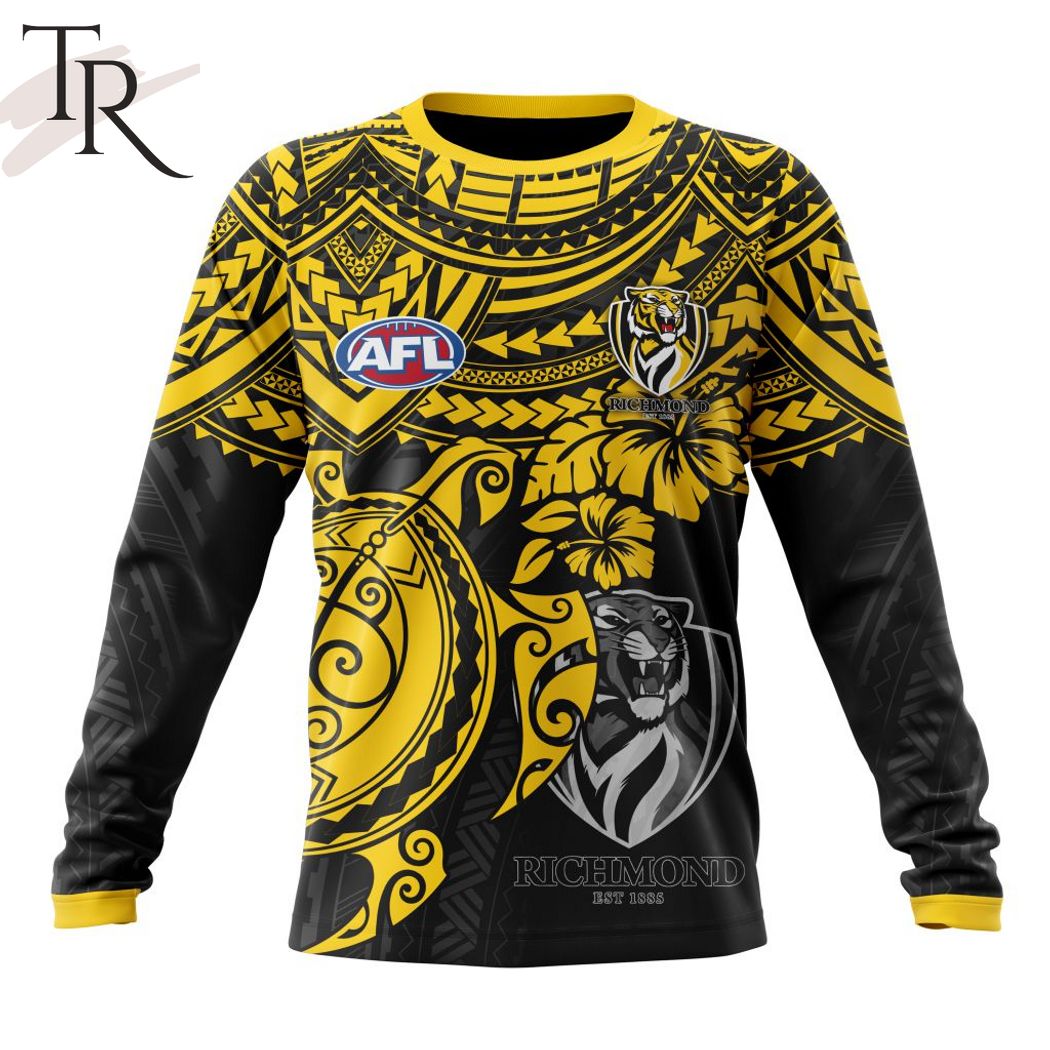 AFL Richmond Tigers Polynesian Concept Kits Hoodie – Torunstyle AFL Richmond Tigers Polynesian Concept Kits Hoodie – Torunstyle