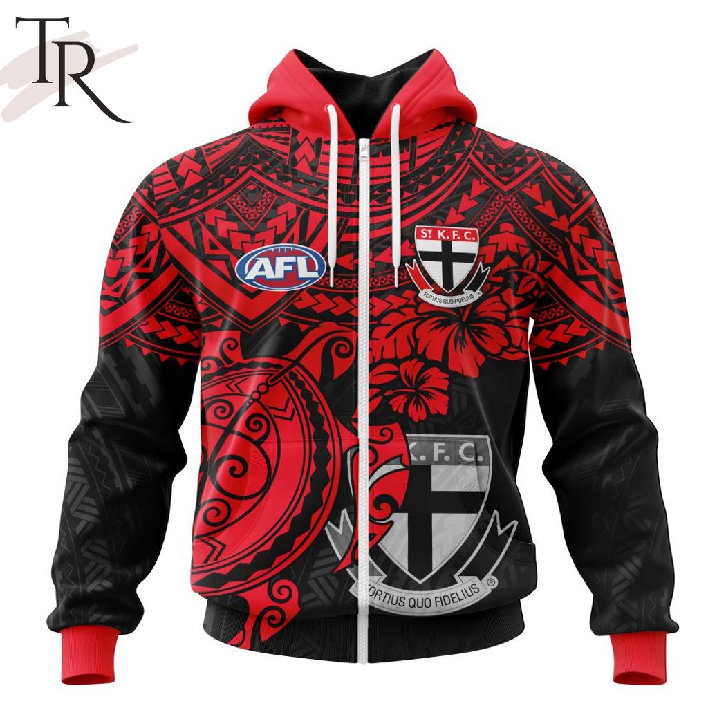 AFL St Kilda Football Club Polynesian Concept Kits Hoodie – Torunstyle AFL St Kilda Football Club Polynesian Concept Kits Hoodie – Torunstyle