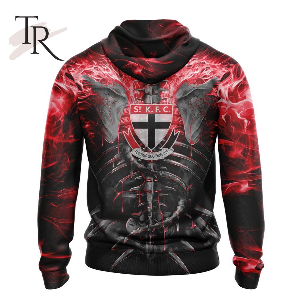 AFL St Kilda Football Club Special Skull Art Design Hoodie AFL St Kilda Football Club Special Skull Art Design Hoodie
