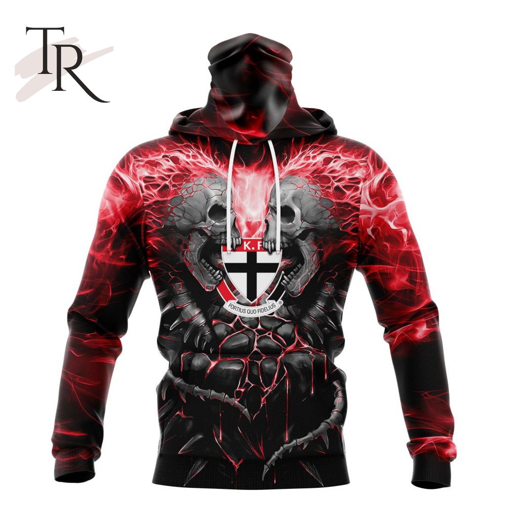 AFL St Kilda Football Club Special Skull Art Design Hoodie AFL St Kilda Football Club Special Skull Art Design Hoodie