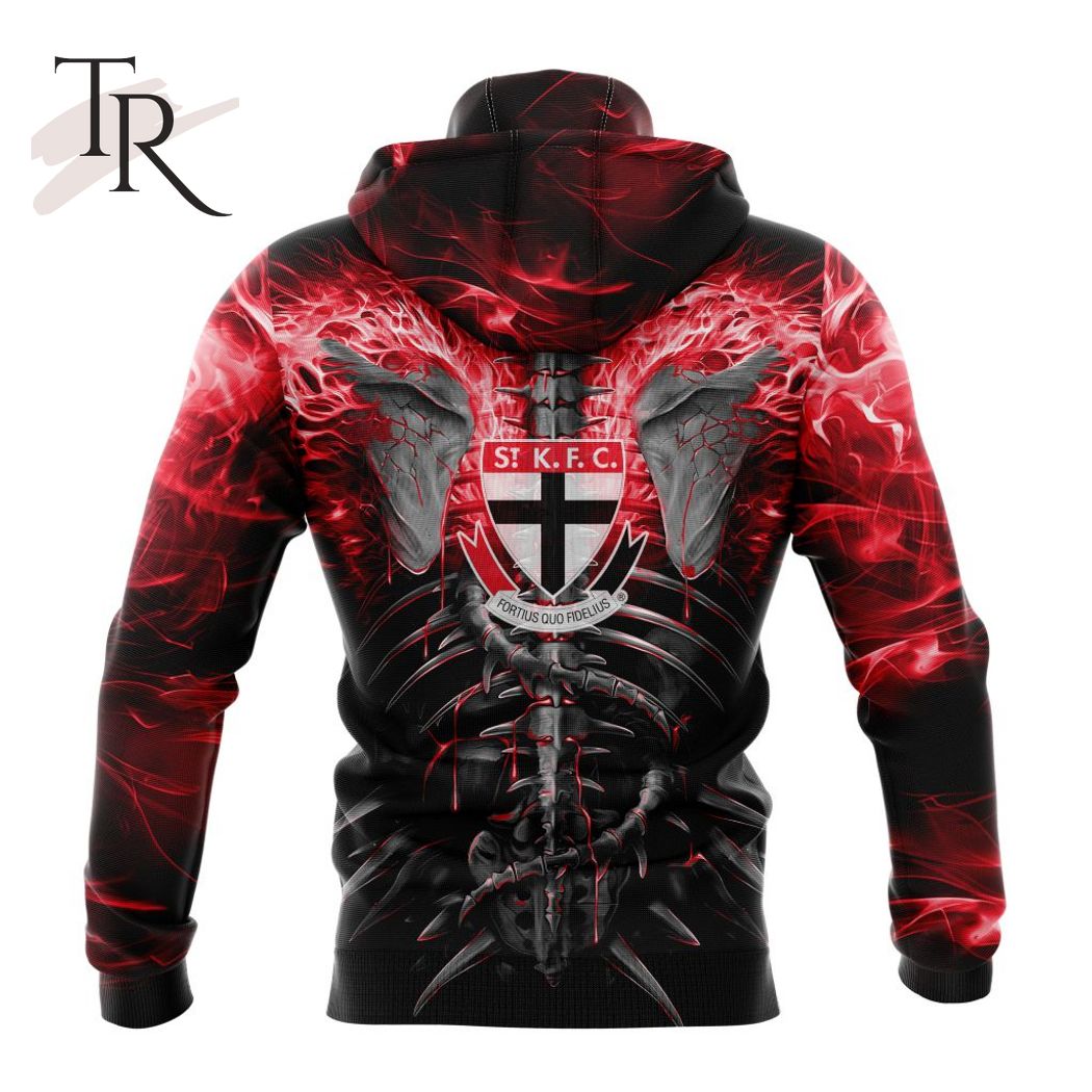 AFL St Kilda Football Club Special Skull Art Design Hoodie AFL St Kilda Football Club Special Skull Art Design Hoodie