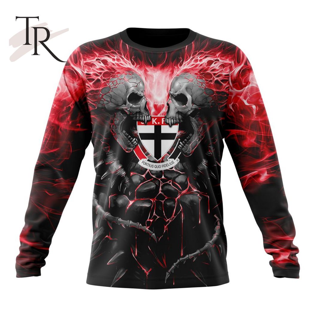 AFL St Kilda Football Club Special Skull Art Design Hoodie AFL St Kilda Football Club Special Skull Art Design Hoodie