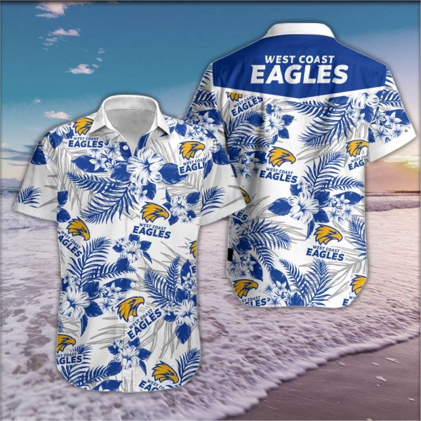 AFL West Coast Eagles Hawaiian Shirt V3 AFL West Coast Eagles Hawaiian Shirt V3