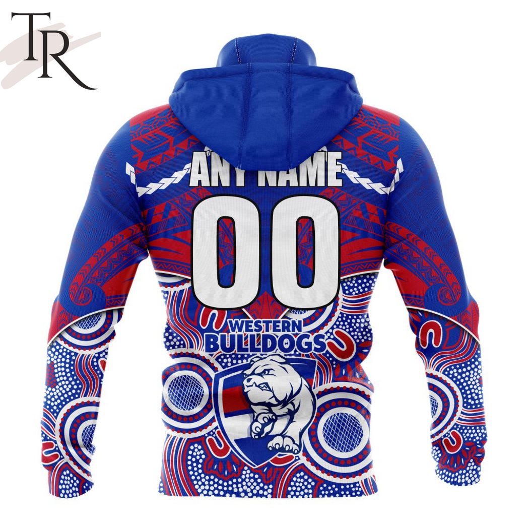 AFL Western Bulldogs Special Indigenous Mix Polynesian Design Hoodie – Torunstyle AFL Western Bulldogs Special Indigenous Mix Polynesian Design Hoodie – Torunstyle