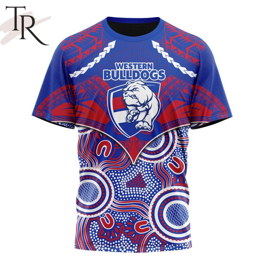 AFL Western Bulldogs Special Indigenous Mix Polynesian Design Hoodie – Torunstyle AFL Western Bulldogs Special Indigenous Mix Polynesian Design Hoodie – Torunstyle
