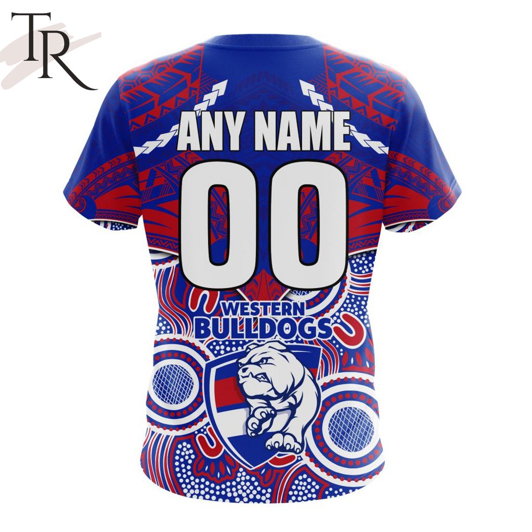 AFL Western Bulldogs Special Indigenous Mix Polynesian Design Hoodie – Torunstyle AFL Western Bulldogs Special Indigenous Mix Polynesian Design Hoodie – Torunstyle