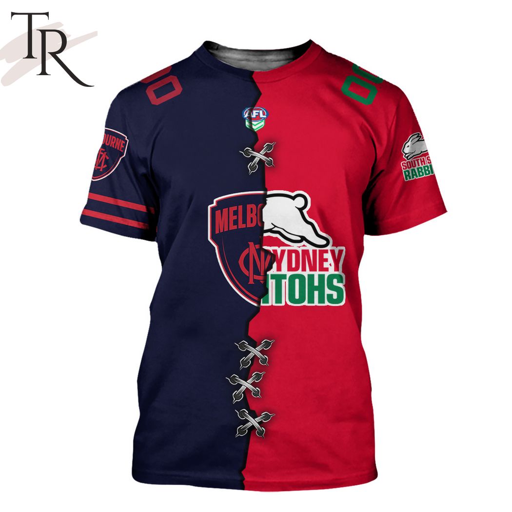 AFL x NRL Special Design Collection Select Any 2 Teams to Mix and Match! T-Shirt – soulcals.com AFL x NRL Special Design Collection Select Any 2 Teams to Mix and Match! T-Shirt – soulcals.com