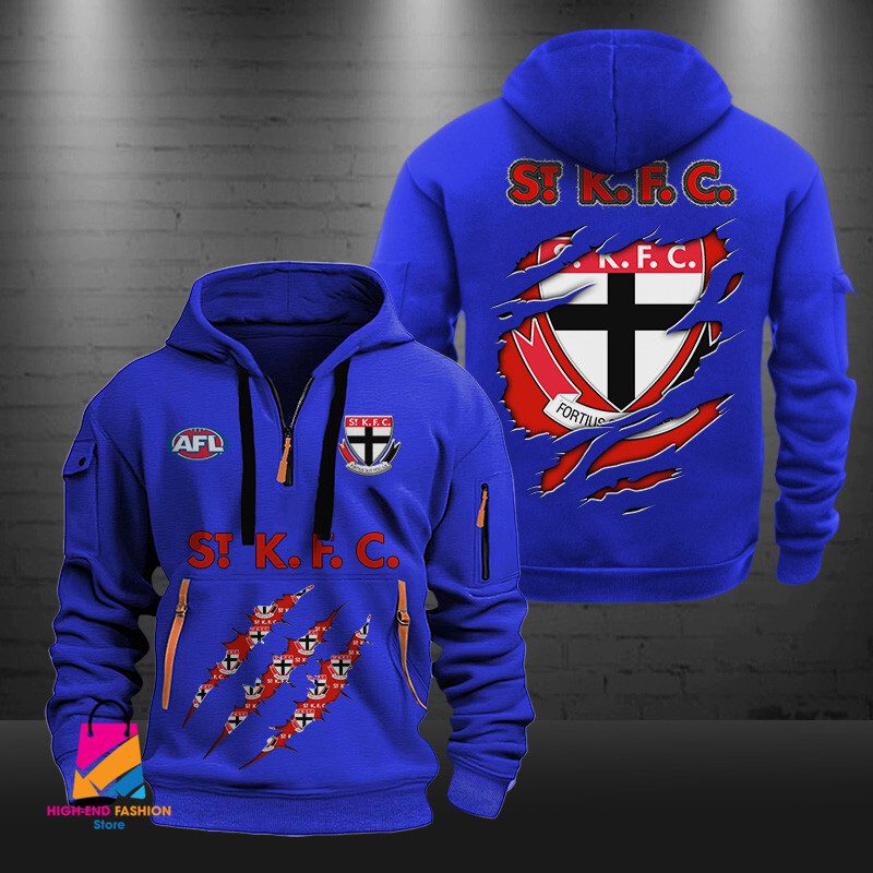 AFL St Kilda Football Half-zip Hoodie Gift For Fans AFL St Kilda Football Half-zip Hoodie Gift For Fans