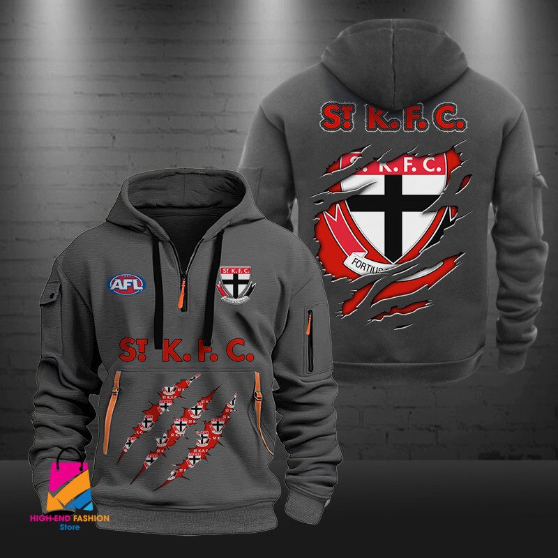 AFL St Kilda Football Half-zip Hoodie Gift For Fans AFL St Kilda Football Half-zip Hoodie Gift For Fans