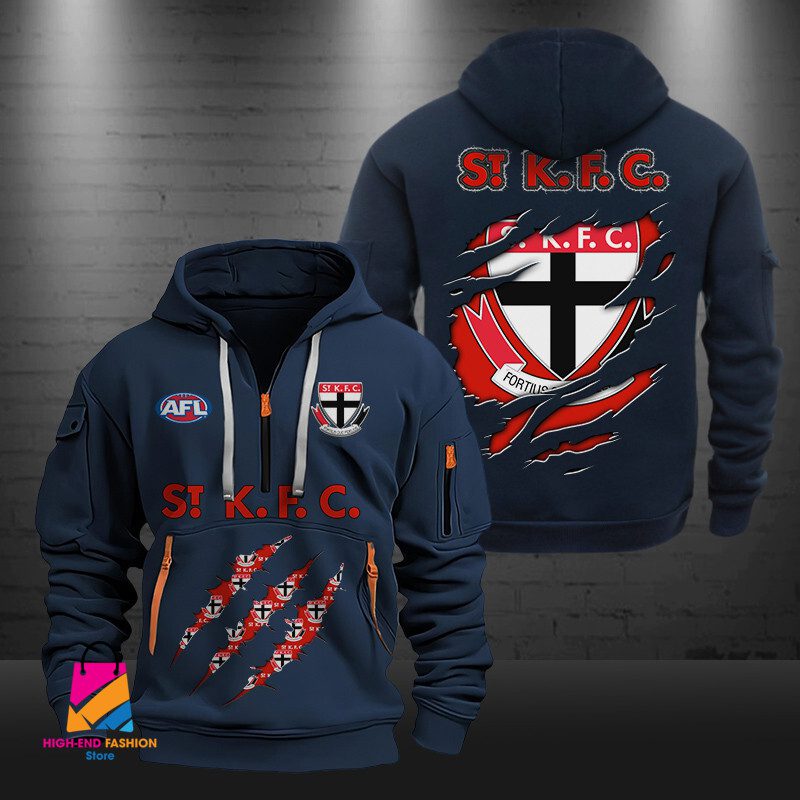 AFL St Kilda Football Half-zip Hoodie Gift For Fans AFL St Kilda Football Half-zip Hoodie Gift For Fans