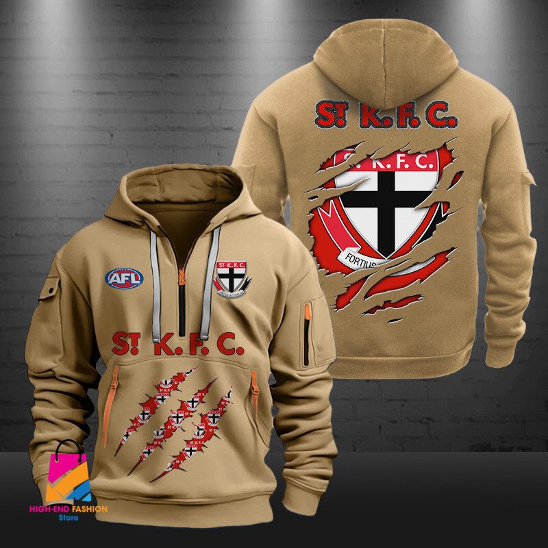 AFL St Kilda Football Half-zip Hoodie Gift For Fans AFL St Kilda Football Half-zip Hoodie Gift For Fans