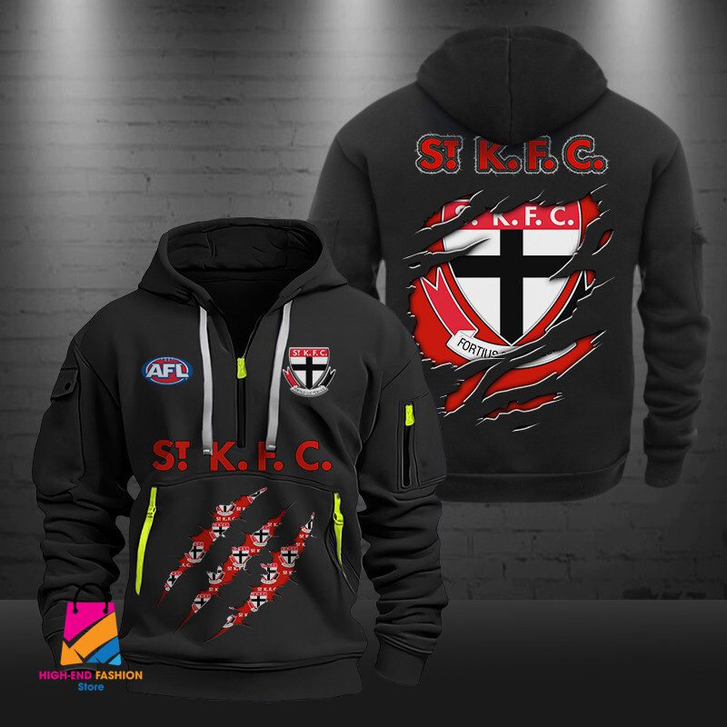 AFL St Kilda Football Half-zip Hoodie Gift For Fans AFL St Kilda Football Half-zip Hoodie Gift For Fans