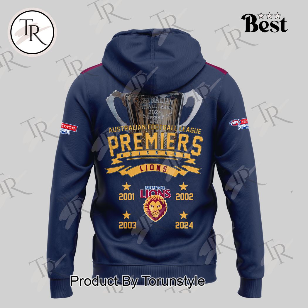 Brisbane Lions 2024 AFL Premiers Four Times Hoodie – Torunstyle Brisbane Lions 2024 AFL Premiers Four Times Hoodie – Torunstyle
