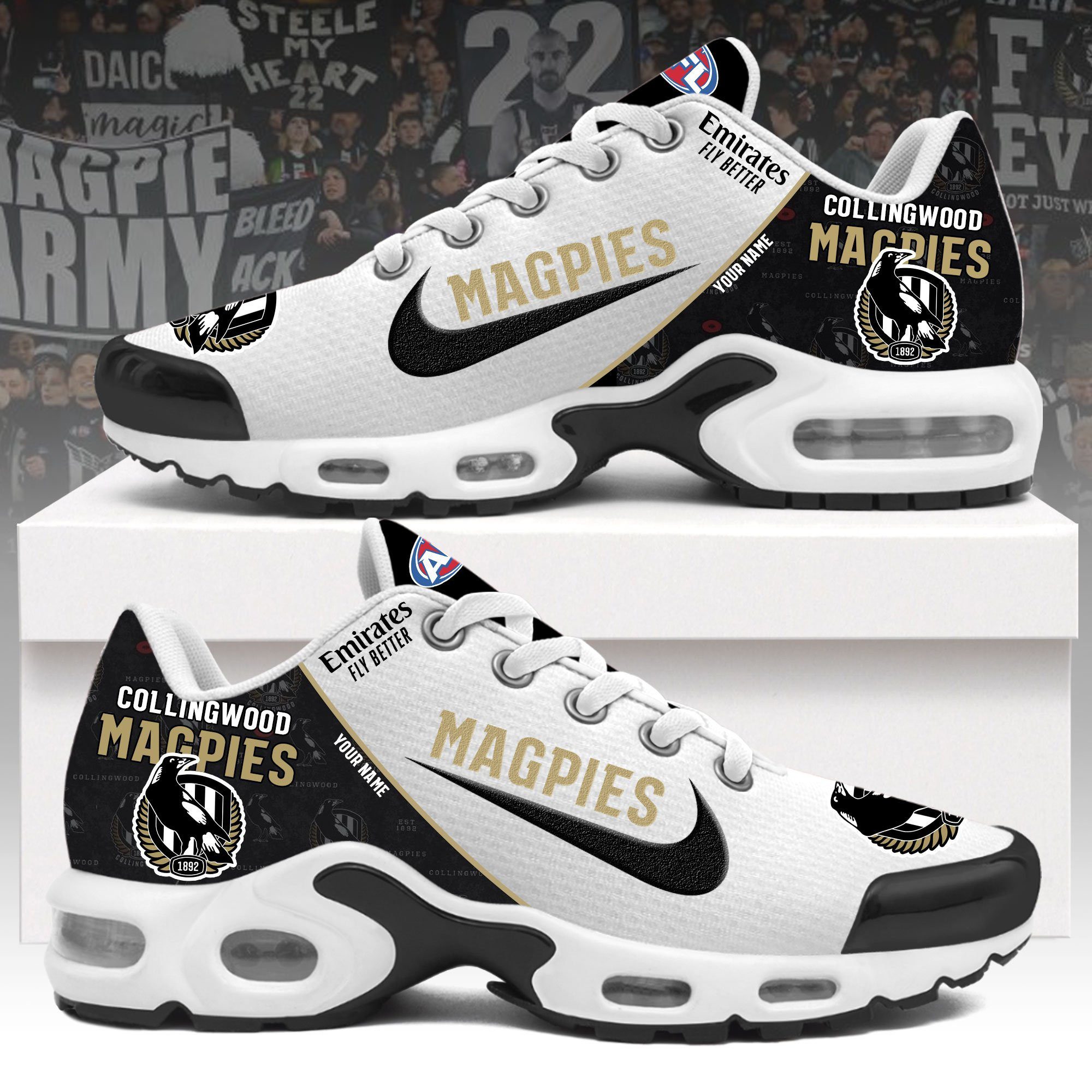 Collingwood Football Club2024 Personalized Air Max Plus Limited Edition | soulcals.com Collingwood Football Club2024 Personalized Air Max Plus Limited Edition | soulcals.com