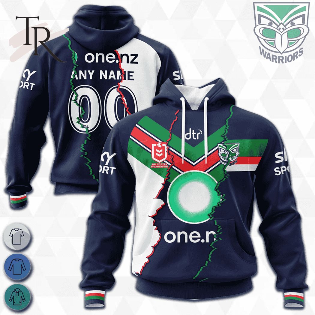 Custom Name And Number New Zealand Warriors NRL 2023 Mix Jerseys Hoodie 3D Custom Name And Number New Zealand Warriors NRL 2023 Mix Jerseys Hoodie 3D