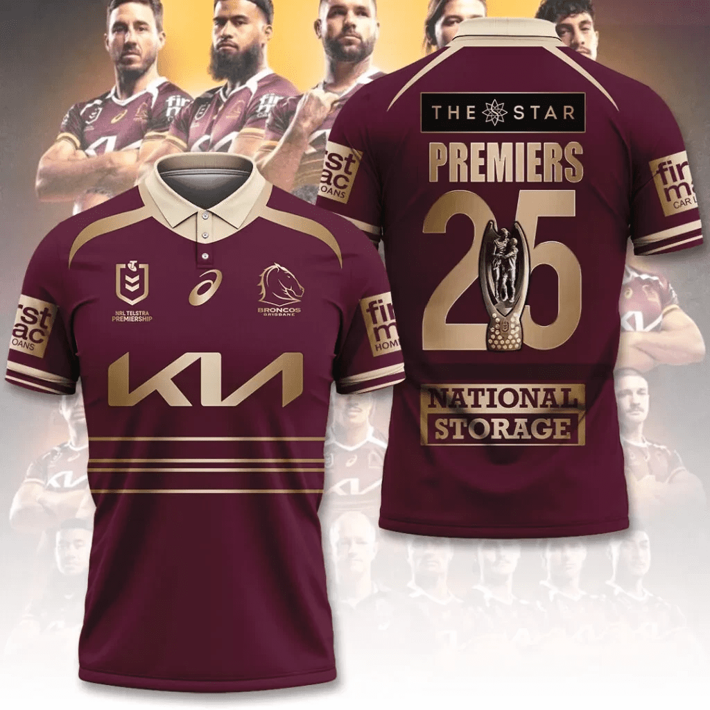 Limited Edition Brisbane Broncos 2025 Championship Polo Limited Edition Brisbane Broncos 2025 Championship Polo