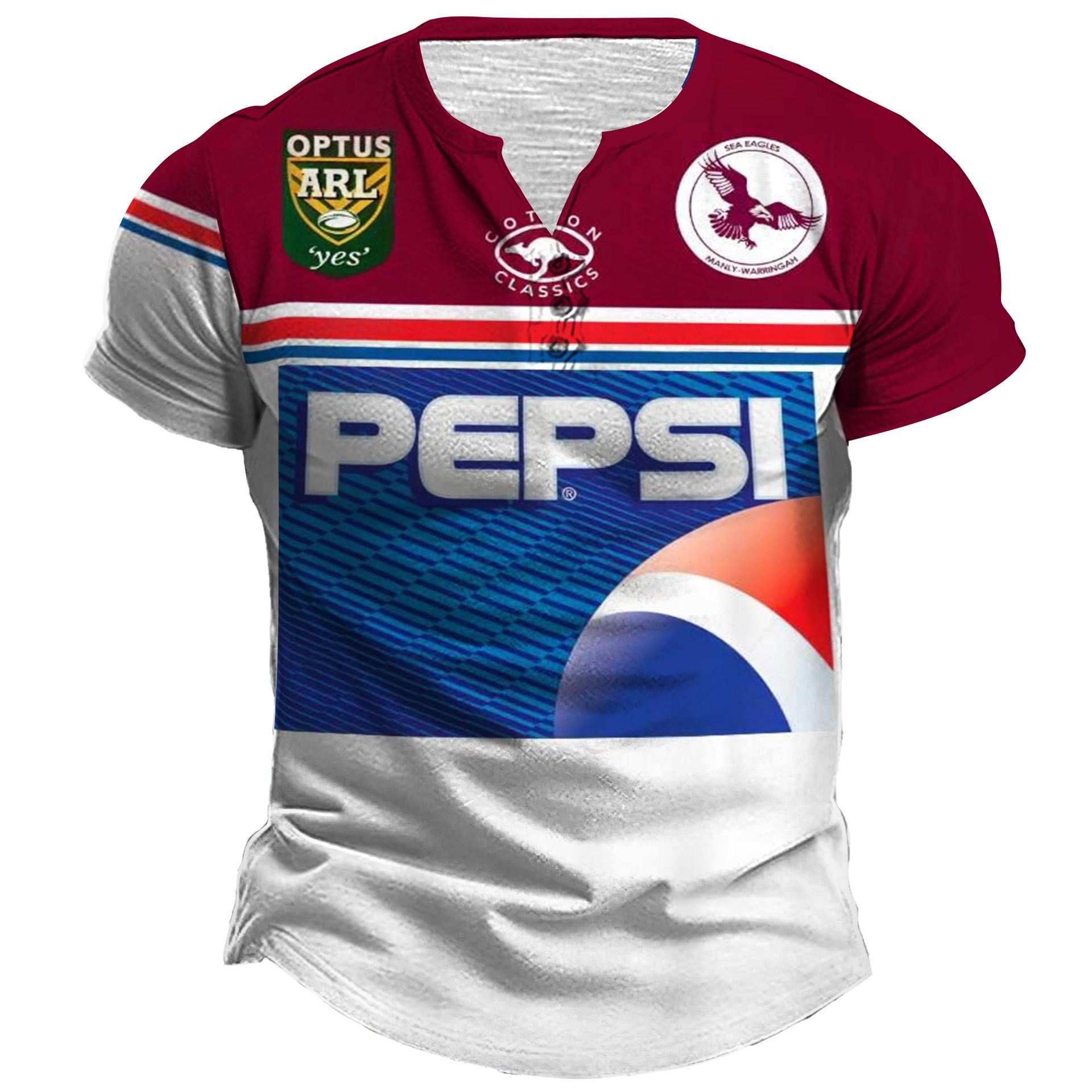 Personalise MANLY SEA EAGLES 1997 ARL Season Vintage Retro Jerseys Henlley Shirt Personalise MANLY SEA EAGLES 1997 ARL Season Vintage Retro Jerseys Henlley Shirt
