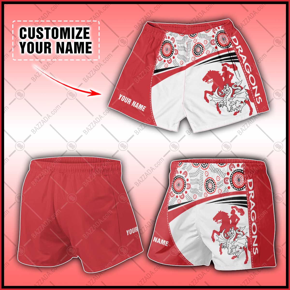Personalize Men Short Supporter NRL Short NRLST10_015 Personalize Men Short Supporter NRL Short NRLST10_015