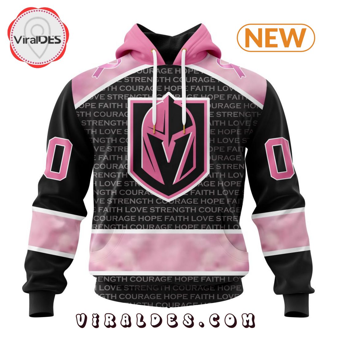 NHL Vegas Golden Knights Special Pink Fight Breast Cancer Design Hoodie NHL Vegas Golden Knights Special Pink Fight Breast Cancer Design Hoodie
