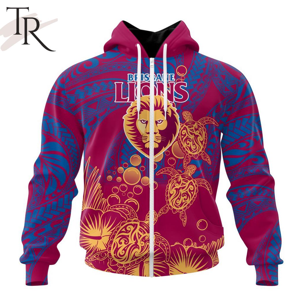 Personalized AFL Brisbane Lions Special Polynesian Design Hoodie – Torunstyle Personalized AFL Brisbane Lions Special Polynesian Design Hoodie – Torunstyle