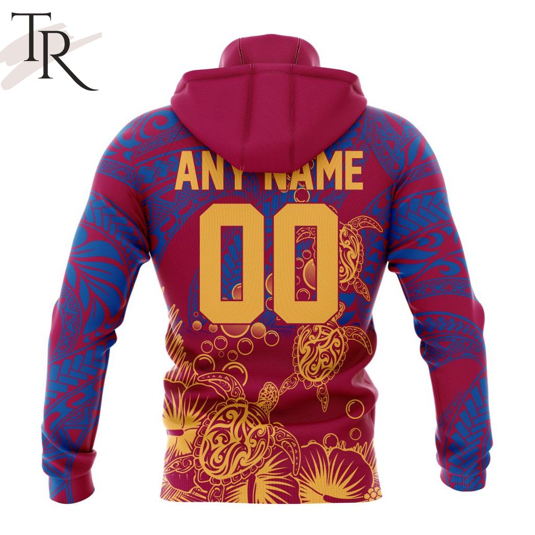 Personalized AFL Brisbane Lions Special Polynesian Design Hoodie – Torunstyle Personalized AFL Brisbane Lions Special Polynesian Design Hoodie – Torunstyle