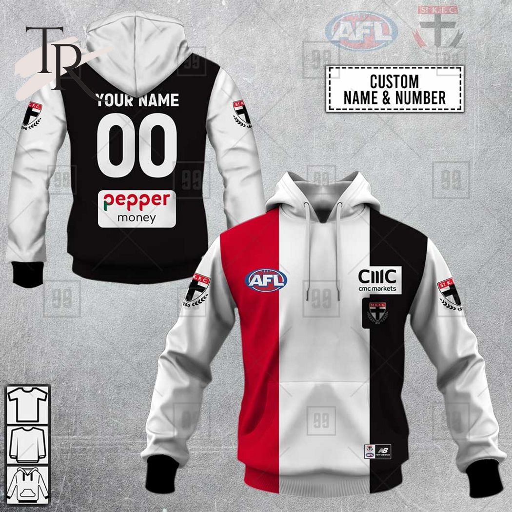 Personalized Home Guernsey 2023 AFL St Kilda Saints Hoodie Personalized Home Guernsey 2023 AFL St Kilda Saints Hoodie