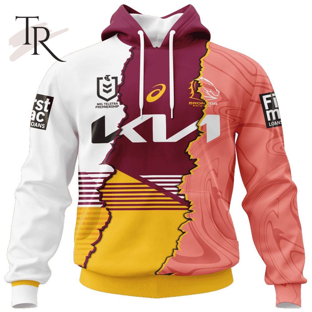 Personalized NRL Brisbane Broncos Special Mix Jersey Hoodie 3D Personalized NRL Brisbane Broncos Special Mix Jersey Hoodie 3D