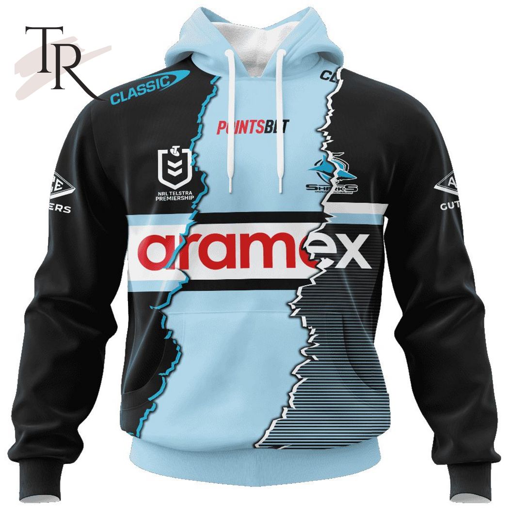 Personalized NRL Cronulla-Sutherland Sharks Special Mix Jersey Hoodie 3D Personalized NRL Cronulla-Sutherland Sharks Special Mix Jersey Hoodie 3D