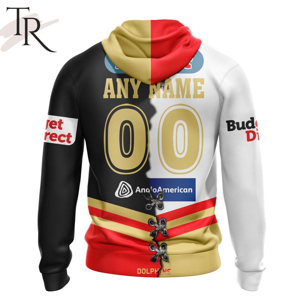 Personalized NRL Dolphins Home Mix Away Kits Hoodie Personalized NRL Dolphins Home Mix Away Kits Hoodie