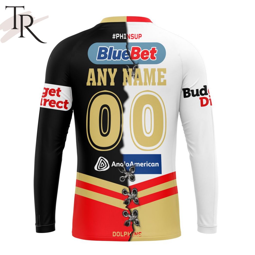 Personalized NRL Dolphins Home Mix Away Kits Hoodie Personalized NRL Dolphins Home Mix Away Kits Hoodie