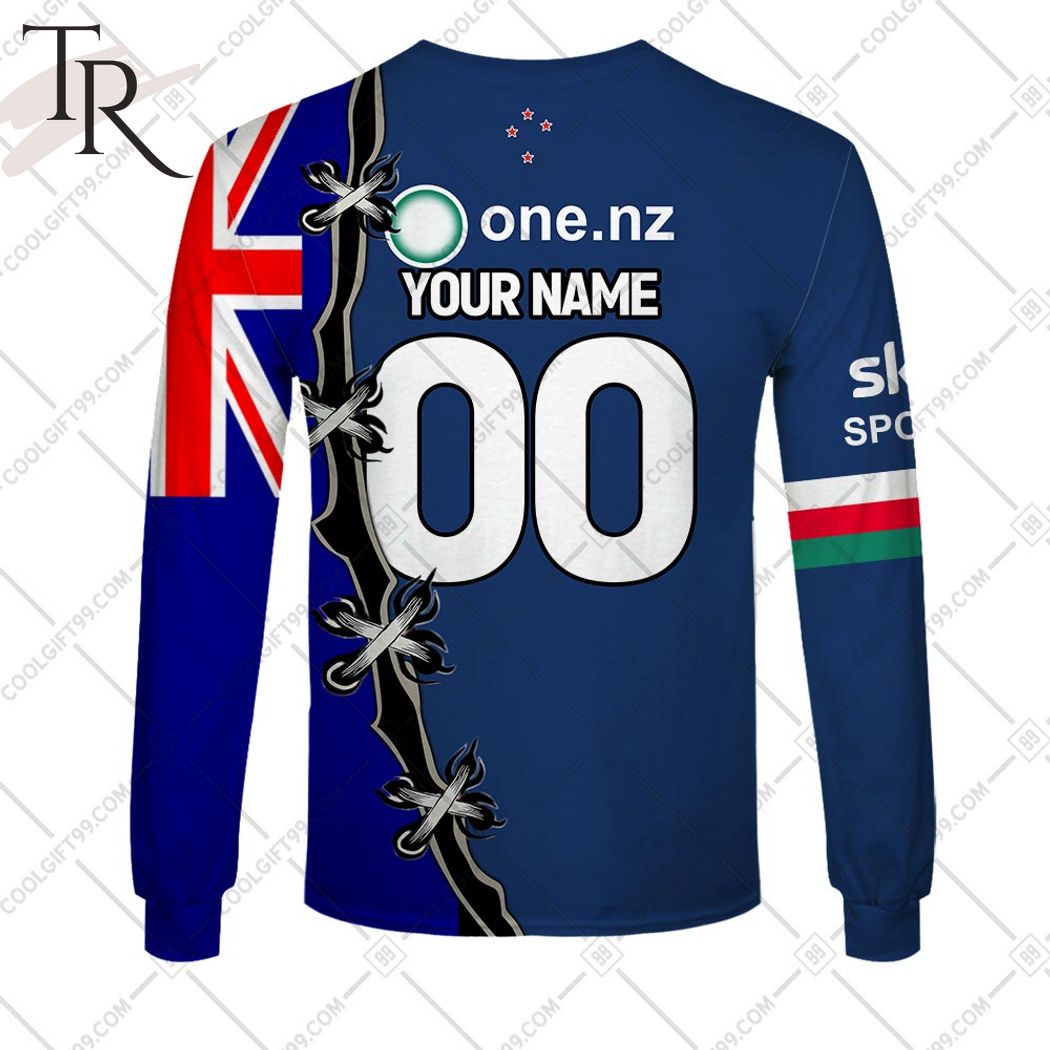 Personalized NRL New Zealand Warriors Home Jersey Mix Flag Hoodie Personalized NRL New Zealand Warriors Home Jersey Mix Flag Hoodie