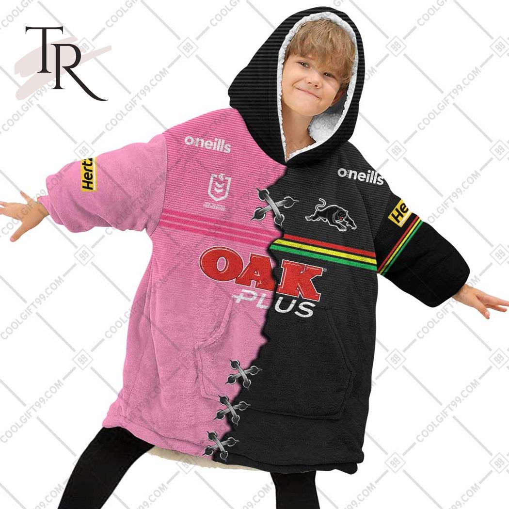 Personalized NRL Penrith Panthers Mix V2 Jersey Oodie, Flanket, Blanket Hoodie, Snuggie Personalized NRL Penrith Panthers Mix V2 Jersey Oodie, Flanket, Blanket Hoodie, Snuggie