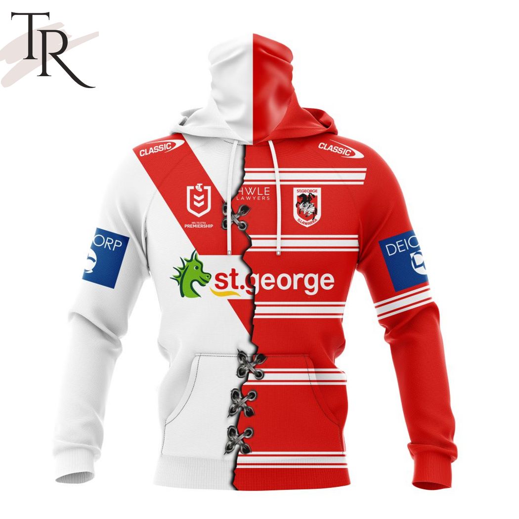 Personalized NRL St. George Illawarra Dragons Home Mix Away Kits Hoodie Personalized NRL St. George Illawarra Dragons Home Mix Away Kits Hoodie