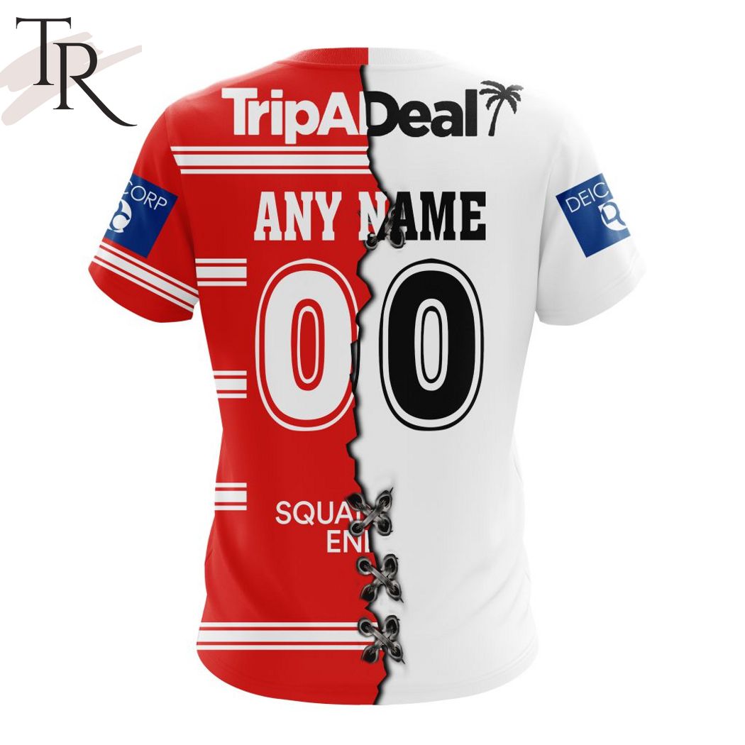 Personalized NRL St. George Illawarra Dragons Home Mix Away Kits Hoodie Personalized NRL St. George Illawarra Dragons Home Mix Away Kits Hoodie
